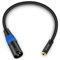 JOLGOO câble adaptateur Audio stéréo 3.5mm femelle vers XLR mâle, câble adaptateur Mini Jack femelle vers XLR mâle 1/8 pouces, 0.3 M