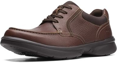 Clarks Bradley Vibe - Zapatos Oxford de piel sintética con cordones para hombre, bronceado, 43 EU