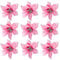 Tomaibaby 36 Pieces Christmas Poinsettia Flowers Artificial Glitter Christmas Tree Ornaments for Xmas Wedding Decorations (Pink)