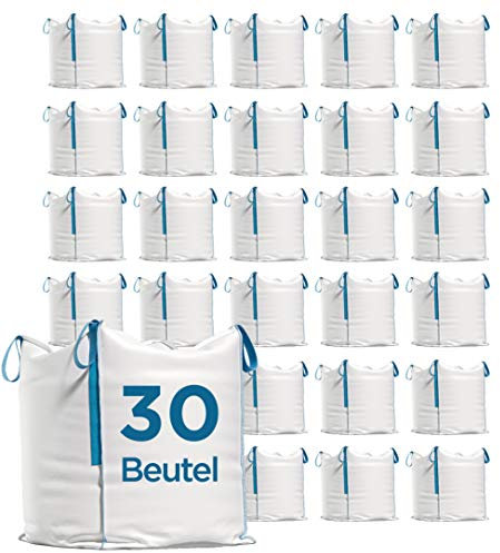 TK THERMALKING Big Bag - Säcke für Bauschutt, Holz, Gartenabfall, Sand - Bauschuttsäcke 90x90x90 cm, Big bags Tragfähigkeit 1000 kg (30)