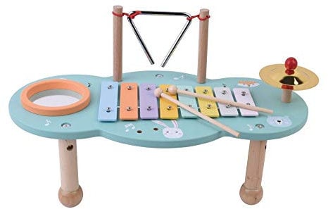 AdamToys Musikspielzeug Tiere Lerntisch Spieltisch 4in1 Musikinstrument Kinder Musik-Set