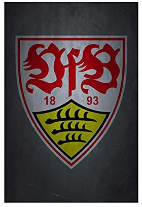 JINGXIU Fußball Team VfB Stuttgart Stil 5 Leinwandposter Wandkunst Dekor Druck Bild Gemälde für Wohnzimmer Schlafzimmer Dekoration 40 x 60 cm Ohne Rahmen