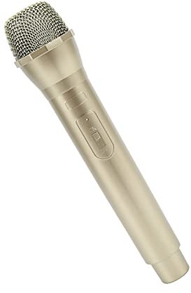 linxiaojix Prop Microphone, Dance Shows Practice Microphone Prop Plastic Prop Mic for Stage Performances(gold)