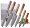 zayiko Kinone Damastmesser Set – 6-teiliges Küchenmesser Set mit 8–20 cm Klingen aus 67 Lagen Damaststahl (VG10) & Griff aus Birken-Wurzelholz – Scharfe Damast Kochmesser für präzise Schneidarbeiten