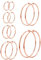 Roheafer 6 Pairs Clip On Hoop Earrings for Women - Fake Hoop Earrings Spring Set for Non-Pierced Ears - Jewelry 6 Sizes