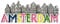 Amsterdam Holland 3D Letters Landmark Fridge Magnet Souvenir Gift,Resin Handmade Amsterdam Refrigerator Magnet Home & Kitchen Decoration Collection
