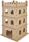 Petigi Auswahl Katzenhaus Katzenburg Katzenhöhle Katzenturm Katzennest Kratzmatte Haus aus Pappe Kartonhaus mit Kratzpappe Kratzbrett Katzenmöbel, Modell:Katzenburg 3 Etagen