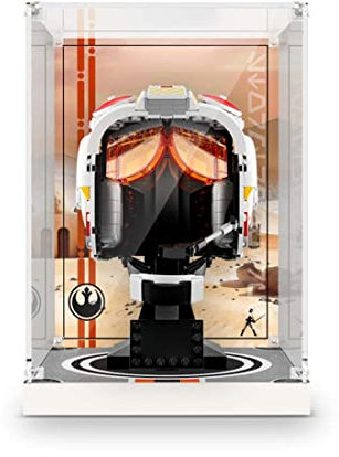 ALiquid Acryl Vitrine für Lego Helm von Luke Skywalker 75327, 3MM Acryl Schaukasten für Lego 75327 (NICHT Enthalten Klemmbausteine Set)