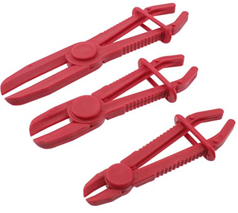 TEHAUX Schlauchklemmenzange 3 Stück Kunststoff Absperrzange für Bremsleitungen und Kraftstoffsystemrohre Quetschzange Leitungsklemmen Schlauchdichtungszange für Autoreparatur Zufällige Farbe