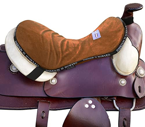Harrison Howard Trail Seat Saver Western-Sattelsitzpolster mit gepolsterter Unterseite, hilft den Druck auf den Rücken zu verteilen, Braun