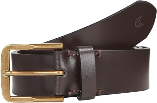 Calvin Klein Jeans Herren Gürtel Classic Flat 35mm Ledergürtel, Braun (Bitter Brown), 110