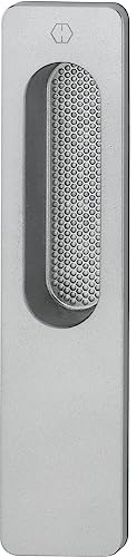 HOPPE Hebeschiebetürmuschel OMEGA außen eckig, Aluminium Edelstahl Effekt