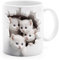 MoonWorks® Tasse Weihnachten 3D Illusion Katze Schneemann Weihnachtsmann Wintertasse XMAS weiss standard