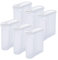 Novaliv Juego de 6 botes de almacenamiento para esparcir 4 litros – Dimensiones (largo x ancho x alto): 25,5 x 25,5 x 10 cm – Lata con tapa de 4 l para cereales, harina, azúcar, latas de cocina,