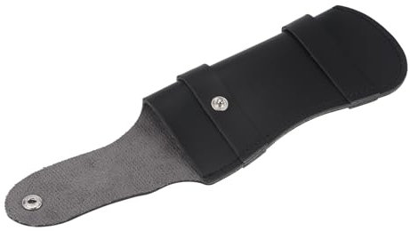 M METERXITY Pocket Knife Sheath - Leather Pocket Knife Sheath Folding Knife Pouch with Belt Loop, Apply to Belt/Folding Knife (6.1 Inch, Black)