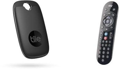 Tile Pro (2022) Bluetooth Item Finder, 1 Pack, 120m finding range, works with Alexa and Google & Original SKY Q Voice Remote Control - Compatible with Sky Q 1TB or 2TB box plus the Sky Q Mini box