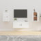 THOYTOUI TV-Wandschränke, Esszimmer-Schrank Medizinschrank Medienwand Hängeschrank Geeignet für Küche Wohnstube Hotel Büro 2 STK. WeiÃŸ 40 x 34.5 x 60 cm