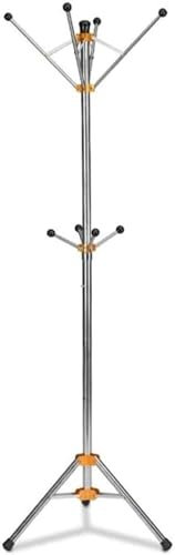 Porte-manteau pliable en acier inoxydable, 8 crochets, rétractable, sur pied, pour couloir, entrée, porte-manteau sur pied