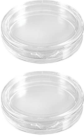 VENOAL Lot de 20 petites capsules rondes en plastique transparent 26 mm