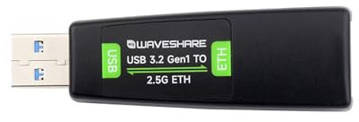 coolwell USB to 2.5G Ethernet Port Converter Fits Raspberry Pi 5/Jetson Nano/PC Driver-Free, Windows/MacOS/Linux/Android Multi-System Support, 2.5G USB ETH Adapter