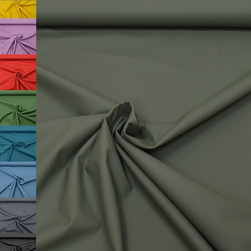 MAGAM-Stoffe Heike Regen Regenbekleidung-Stoff uni Meterware 50cm (08. Oliv)