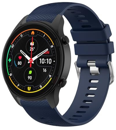 Meliya Bracelet pour Xiaomi Watch S1 Active/S1/Mi Watch/Color Sport/S3/2 Homme Femme, 22mm en Silicone (Bleu Nuit)