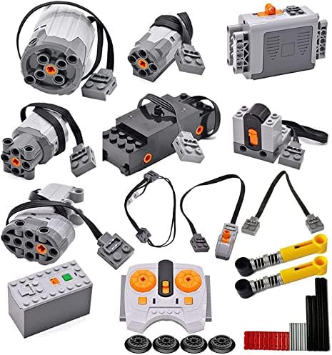 32Pcs Kit de fonction de puissance Moteur Batterie infrarouge-Télécommande Récepteur Train Vitesse réglable Pièces de moteur compatibles avec les pièces LEGO Technic