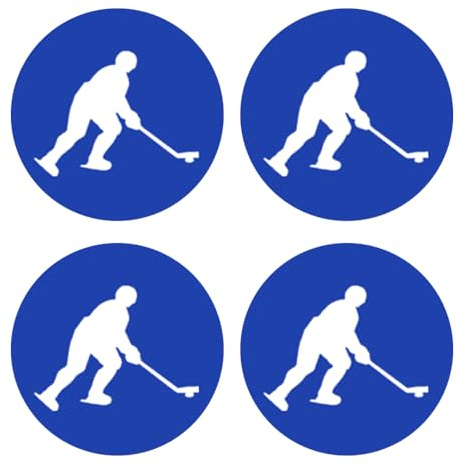 Sammys Shirt Store Eishockey I Hockey Schlittschuhe Kennzeichen-Vinyl-Aufkleber 4Stück für EU-Kreis