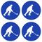 Sammys Shirt Store Eishockey I Hockey Schlittschuhe Kennzeichen-Vinyl-Aufkleber 4Stück für EU-Kreis