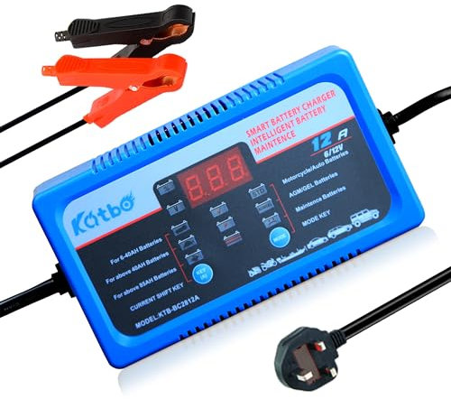 car battery charger 2Amp 8Amp12Amp adjustable Lead-acid battery Charger maintainer for Automotive Vehicles Motorcycle Lawn Mower Marine Snowmobile Powersports Cars