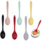 KiKiHong 6 Pièces Cuillère de Service,Réutilisable,Cuillere Silicone Pour une Utilisation dans la Cuisine,Remuer,Mélanger,20 x 4.5 cm
