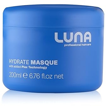 Luna Professional Haircare Hydrate Masque - Deep Conditioning Mask for Frizzy & Color-Treated Hair - Weekly Beauty Routine for Damaged, Coarse Hair - Restores Moisture & Elasticity - 200ml