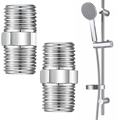 2 Pcs Shower Adapter, Shower Hose Connector, Shower Head Extension Universal Shower Hose Adapter for Air Hoses Water Pipes Shower Hoses Help You Extend The Water Pipe(38MM)