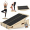 2-in-1 Schrägbrett aus Holz für Wadendehnung und Gleichgewicht, Balance-Board verstellbare Knöchel-Stretchkeil-Physiotherapie-Schrägbretter für Knie, Knöchel, Ferse, Füße, Bein (Buche S)