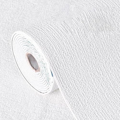 Whychstore Papier peint autocollant imperméable pour la maison, rénover le panneau mural, isolation thermique, caractéristiques d'insonorisation, pour salon, chambre d'enfant (blanc)