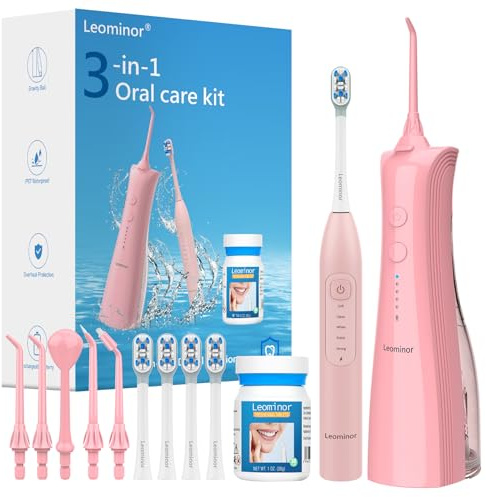 Acqua filo interdentale elettrico spazzolino da denti 2 in 1 kit di igiene orale