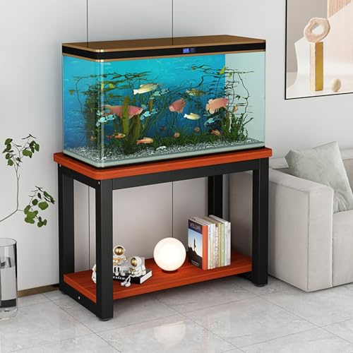 Aquarienständer, Mehrplatz Aquarium Unterschrank, Hochleistungs Reptilien Aquariumregal, Multifunktionales Aufbewahrungsregal, for Wohnzimmer, Empfangsbereiche und Büros(Red,90x45cm/35.4x17.7in)