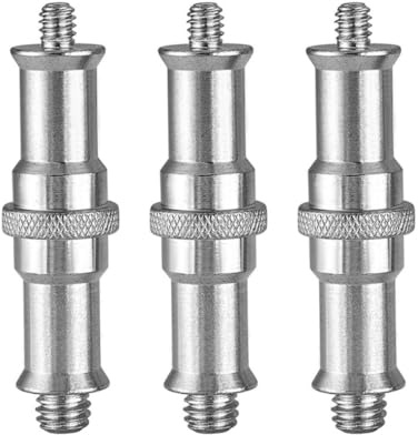 Hemobllo 1/4-3/8 Threaded Screw Adapter 3Pcs for Camera Tripod and Light Stand Hot Shoe, Iron Material for Photo Equipment