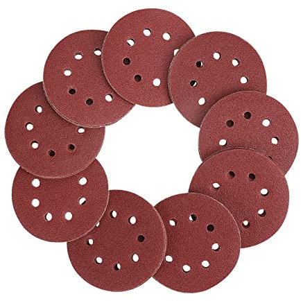 WORKPRO 80-Piece Sanding Disc Set，5-Inch 8-Hole Hook and Loop Sanding Discs, 60, 80, 100, 120, 180, 240, 320, 400 Assorted Grits Sandpaper for Random Orbital Sander