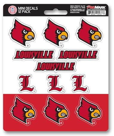 University of Louisville Mini-Aufkleber, 12 Stück