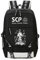 WANHONGYUE SCP Anime Cosplay Schultasche Rucksack Laptop Backpack mit USB-Ladeanschluss Schwarz / 5