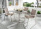 Destiny Sitzgruppe Altos II LOFT 3 Stapelsessel + Tisch 80x80x75cm, HPL-Platte