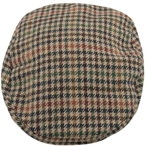 Socks Uwear Unisex Tweed Landhausstil Flat Cap Hat, Sand Grün Rost, M/L