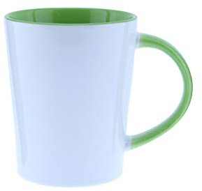 Wonduu Taza Cónica Bicolor Grande Para Sublimación Verde