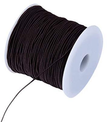 100 metri 0,8 mmt fare corda filo elastico elastico perline filo gioielli bracciale artigianato, nero