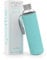 spottle glass water bottle 1 litre with neoprene sleeve - borosilicate drinking bottle 500ml, 750ml, 1l with lid - water bottle glass for kids and adults - dishwasher safe