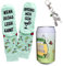 Lucadeau Geschenk zum 30. 40. 50. Geburtstag, Socken mit Schlüsselanhänger in einer Dose, Geschenke für Frauen und Männer, Gin Socken mit Spruch, Wenn Du das lesen kannst bring mir Gin (39-45,Grün)