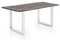 Woodkings® Esstisch Bullwer Holz Akazie grau, Metallfuß weiß, Tisch mit Baumkante, Baumtisch, Baumkantentisch, Echtholz modern, Design, Massivholz, Küchentisch, Esszimmermöbel (200 x 100 cm, weiß)