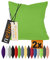 npluseins Doppelpack Baumwoll-Kissenbezüge - Moderne Wohndekoration in schlichtem Design 317.361, 50 x 50 cm, grün