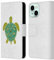 Head Case Designs Officially Licensed Cat Coquillette Turtle Green Sea Leather Wallet Case Compatible With Apple iPhone 13 Mini